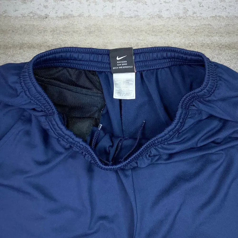 Vintage 90s Nike Gym Shorts Mens M Navy Blue Polyester 7" Inseam Subtle Swoosh - Picture 4 of 5